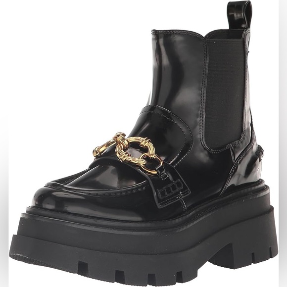 Circus NY by Sam Edelman Brooks Chelsea Chunky Heel Platform Black Boots Size 10 - Picture 2 of 12